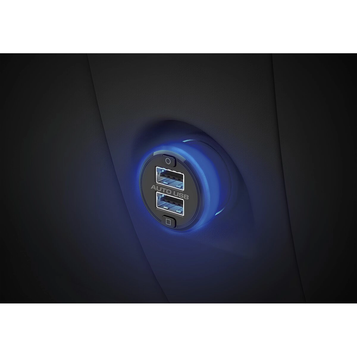 USB電源2ポート アンビエントライト付き DC12V/24V車兼用