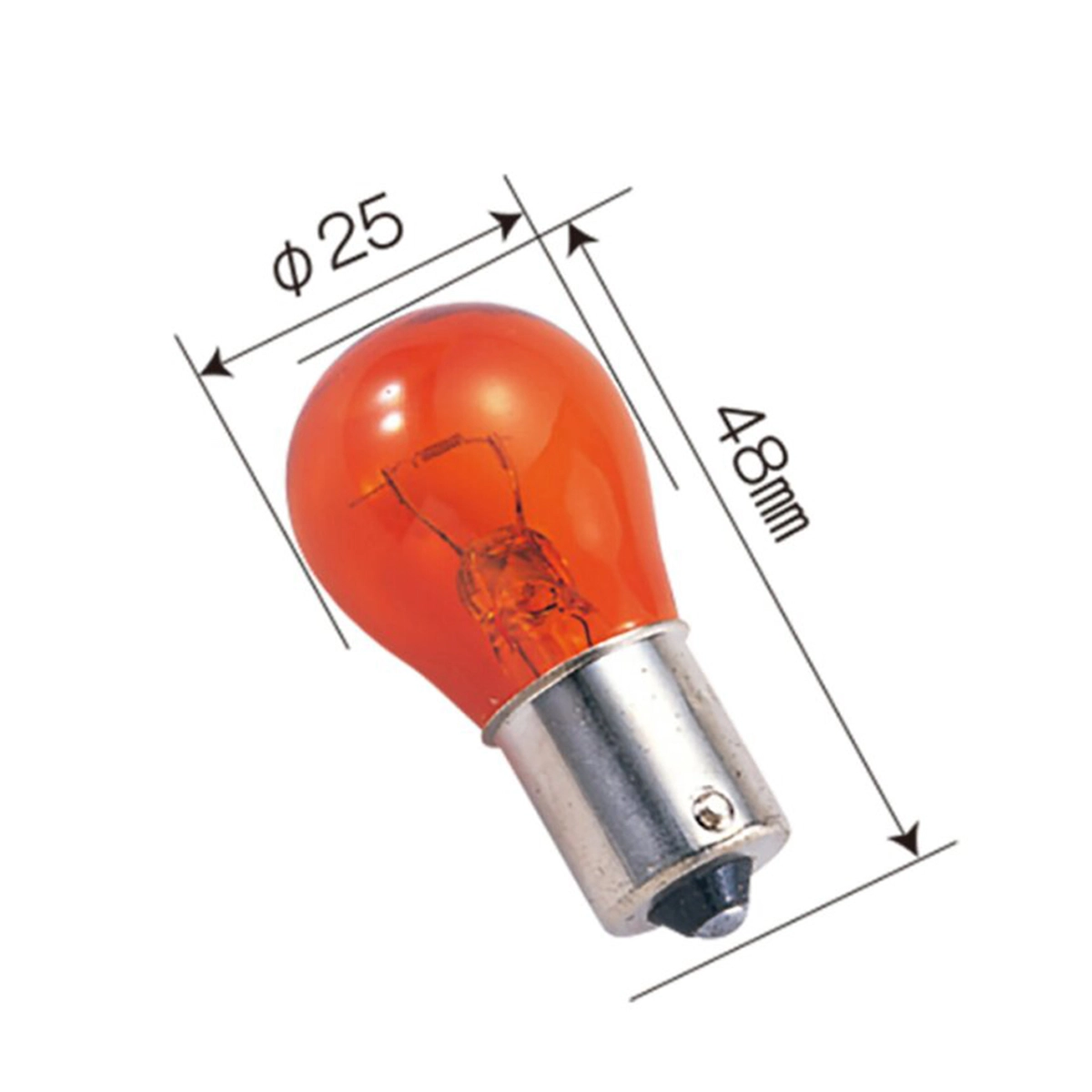 シングル球 DC24V 21W トラック用 オレンジ 10ヶ入