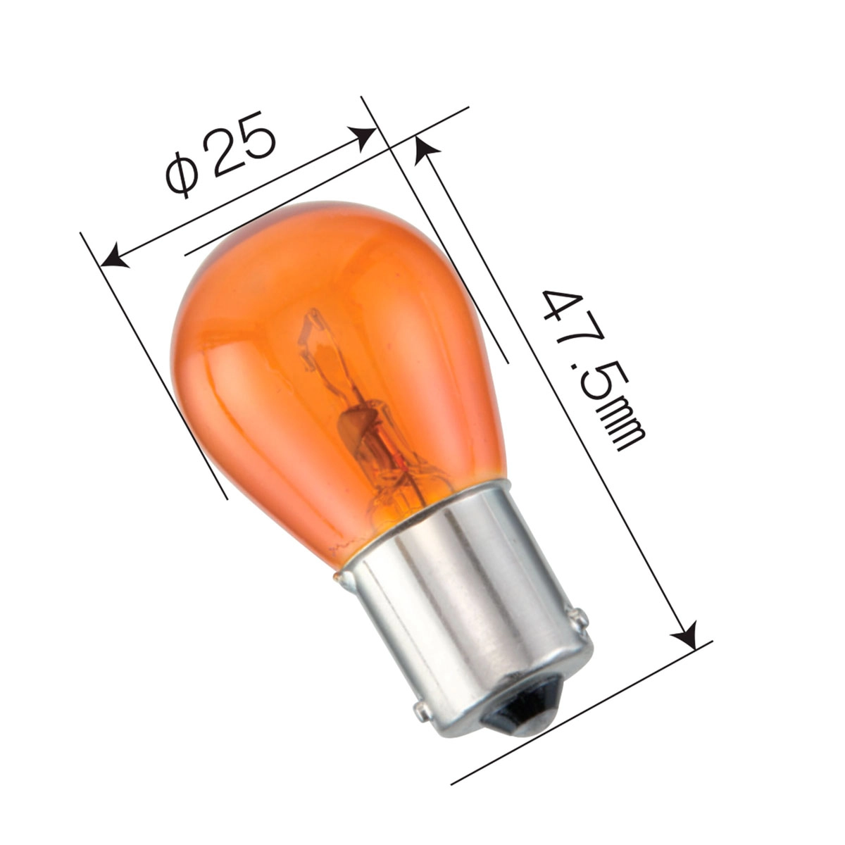 シングル球 DC24V 21W トラック用 オレンジ 10ヶ入