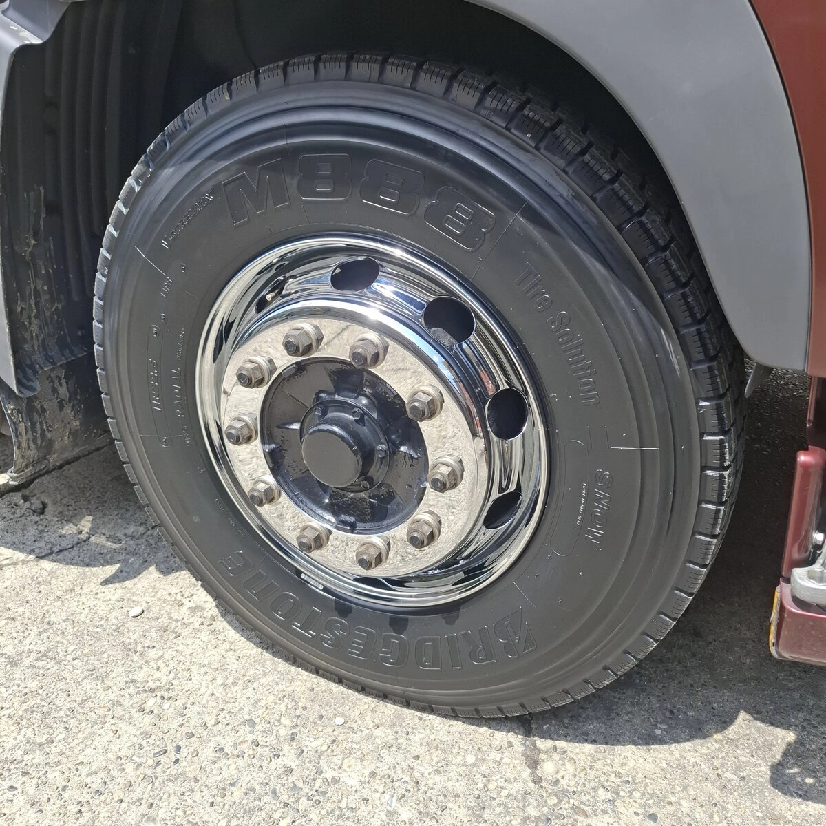 スチールメッキホイール PLATINUM SPARK 22.5×750 10穴 新ISO フロント用