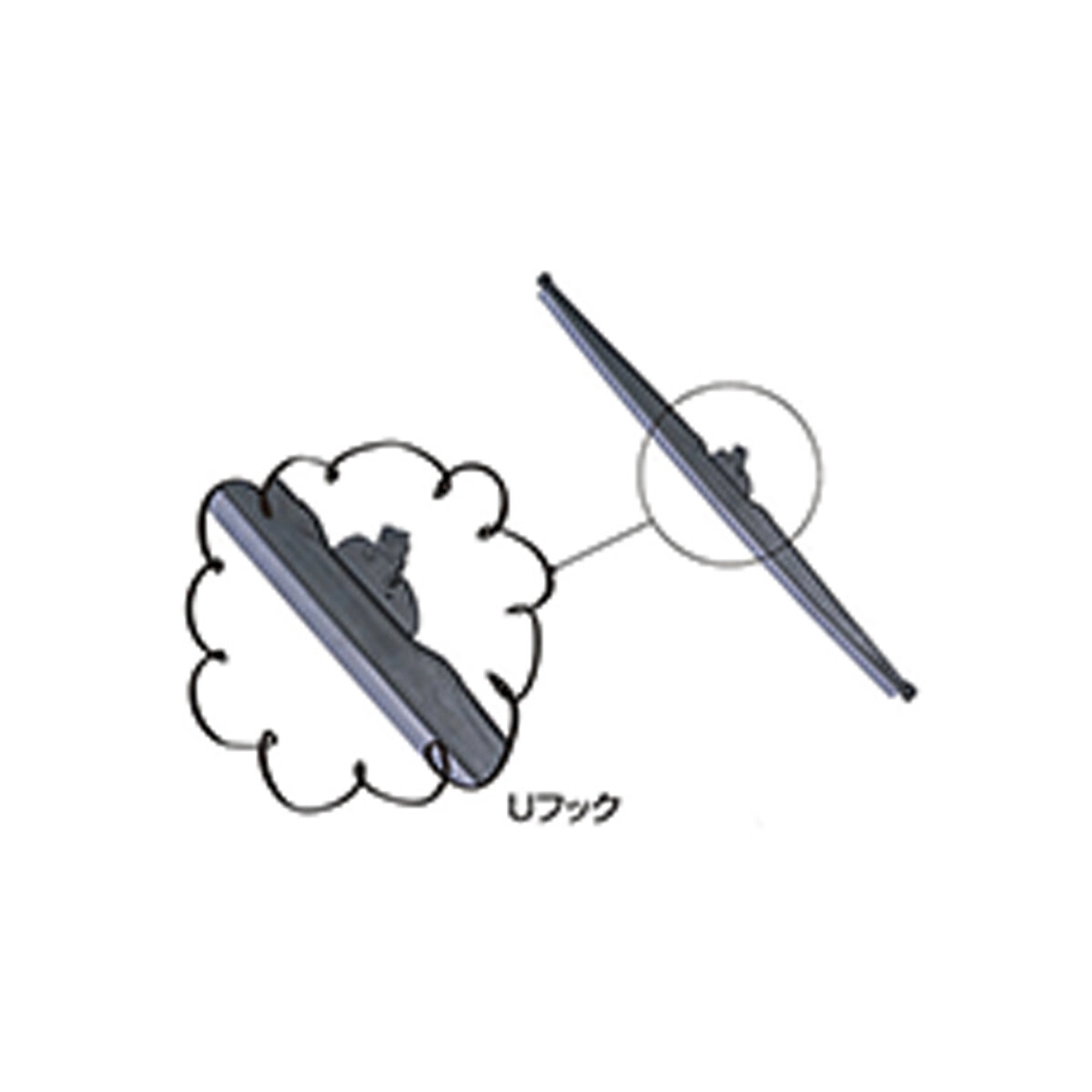 冬用ワイパー スノーブレード 380mm Uフック用 1本