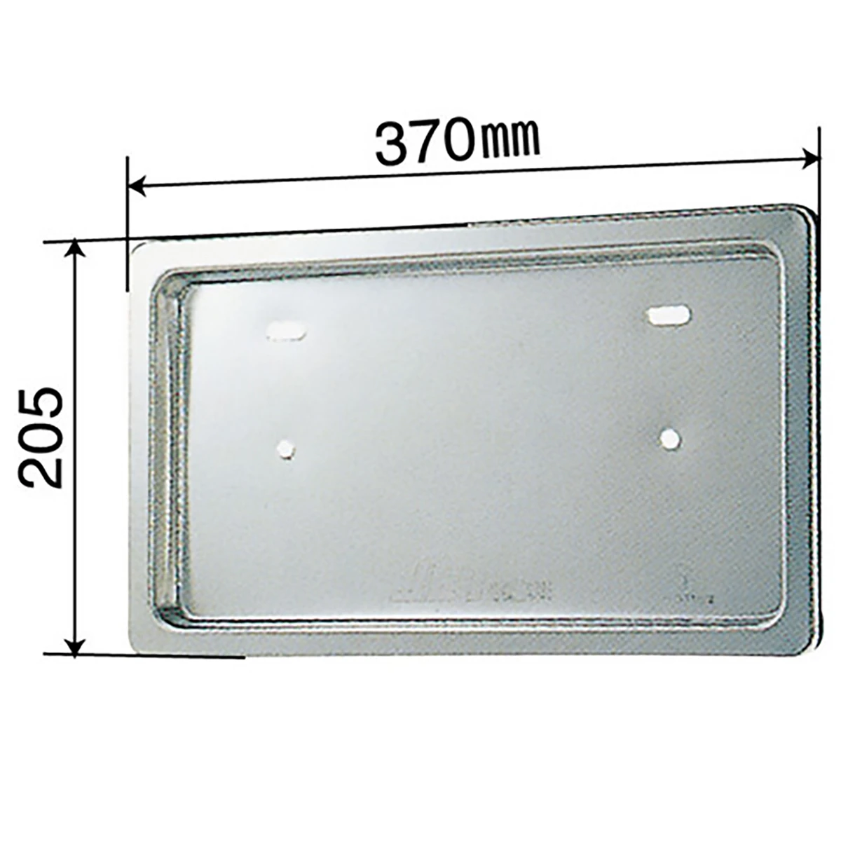 ナンバープレート枠 ステンレス 中型車用