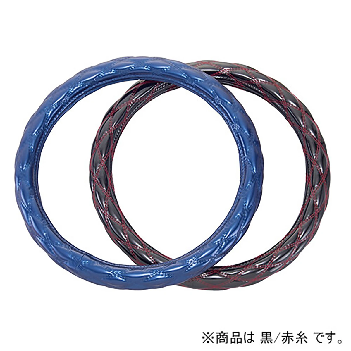 ハンドルカバー ハンドル外径48cm 黒/赤糸 2HLB