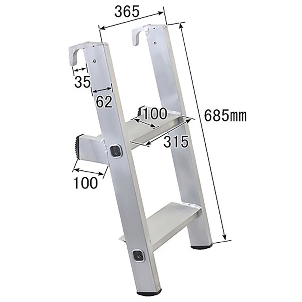 アオリハシゴ 2段 アルミ製