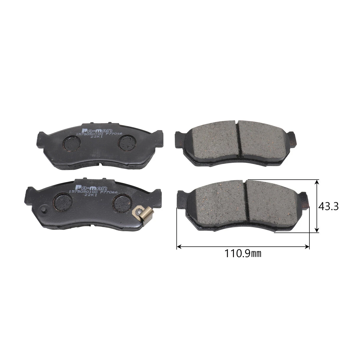 ブレーキパッド 乗用車用 フロント スバル 4枚組