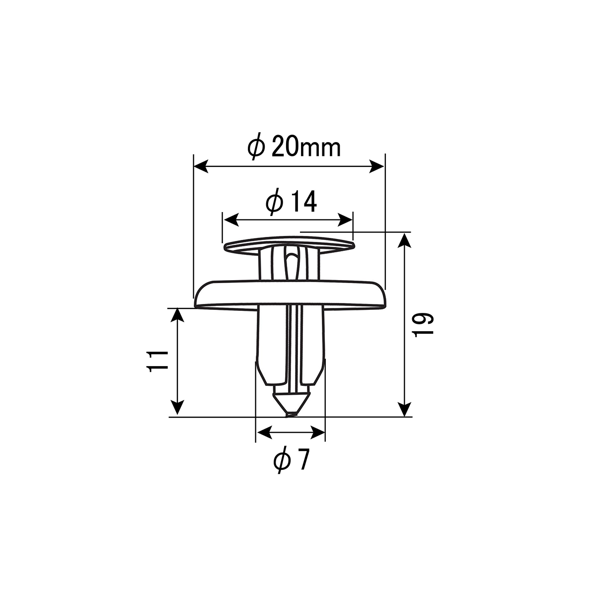 プラスチッククリップ トヨタ系 スズキ系 100ヶ入