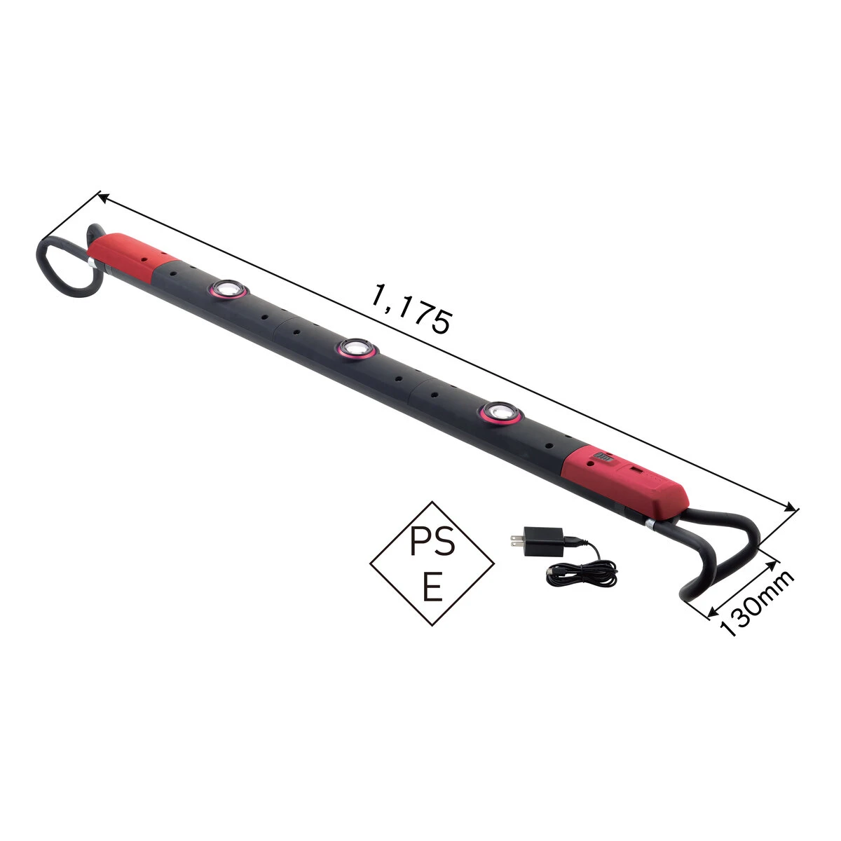 LEDライト フック付き 3LED 充電式