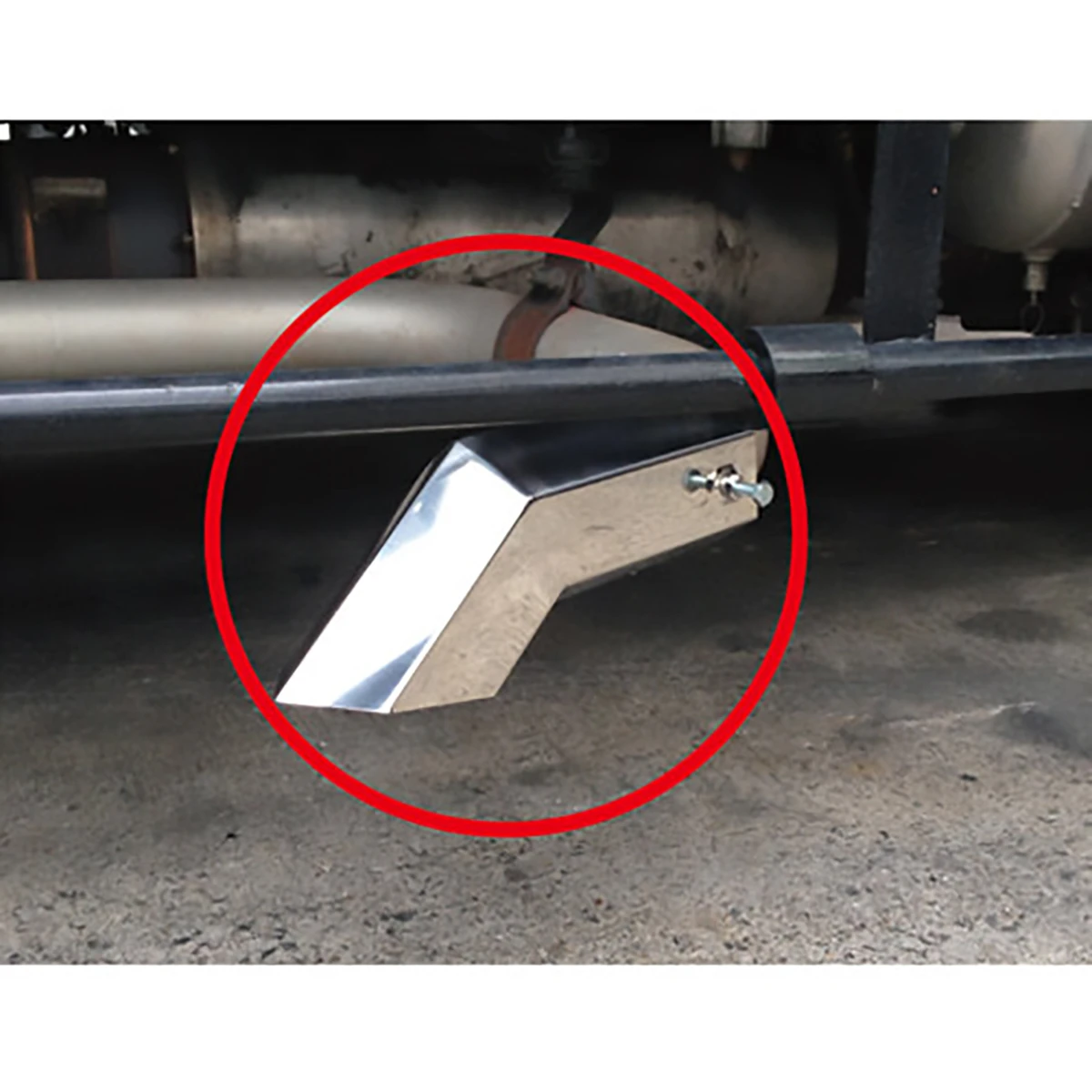 マフラーカッター 中型車用 6角曲タイプ ステンレス