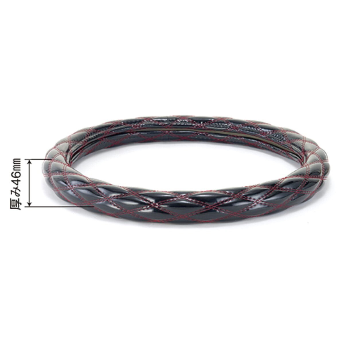 ハンドルカバー ハンドル外径45~46cm 2LS 黒/赤糸 2LS