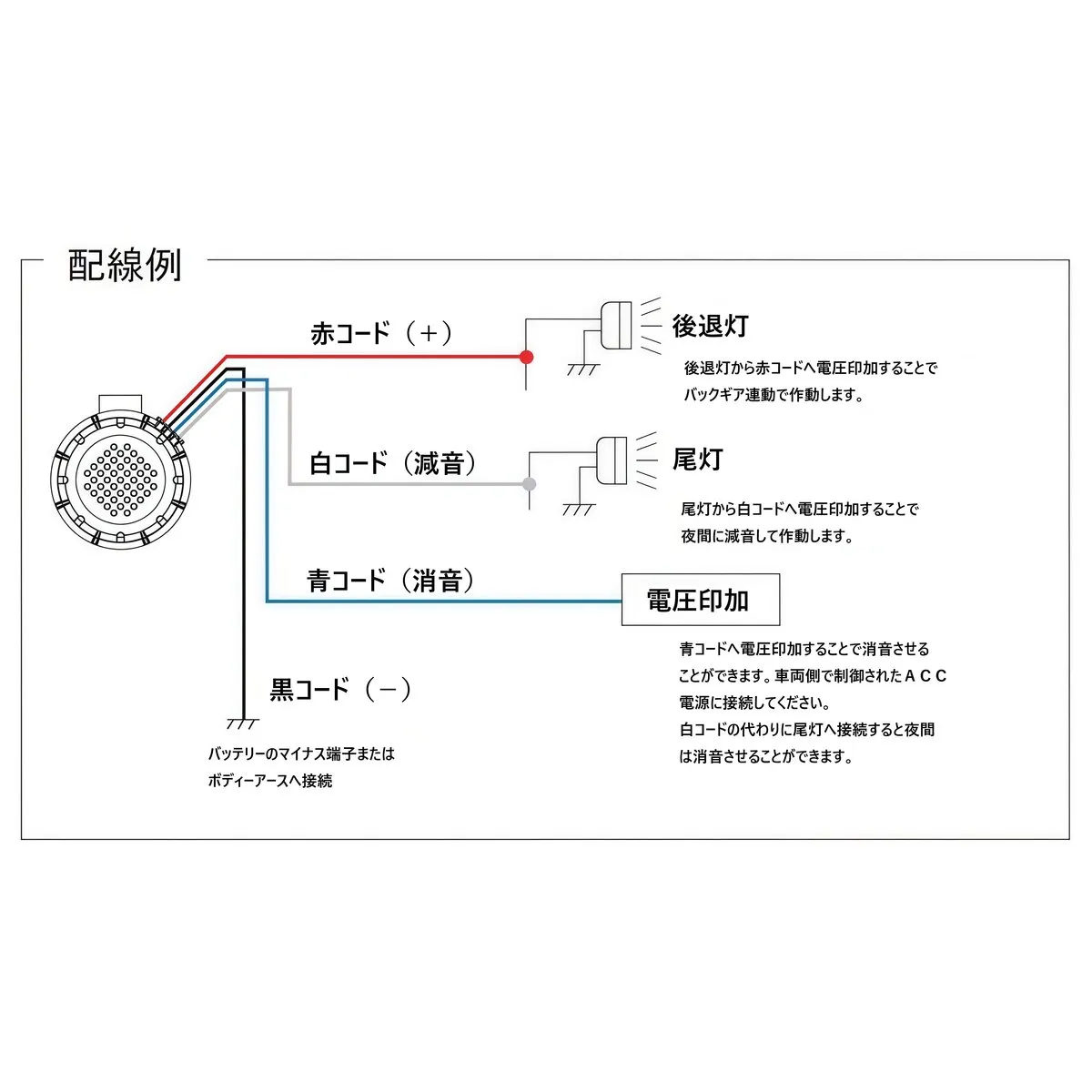 バックブザー DC24V 減音 消音機能付