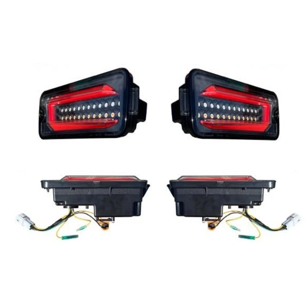 フルLEDテールランプ ハイゼット ブラック S200系後期／S500系前期ハイゼット・ハイゼットジャンボ・サンバー・ピクシス