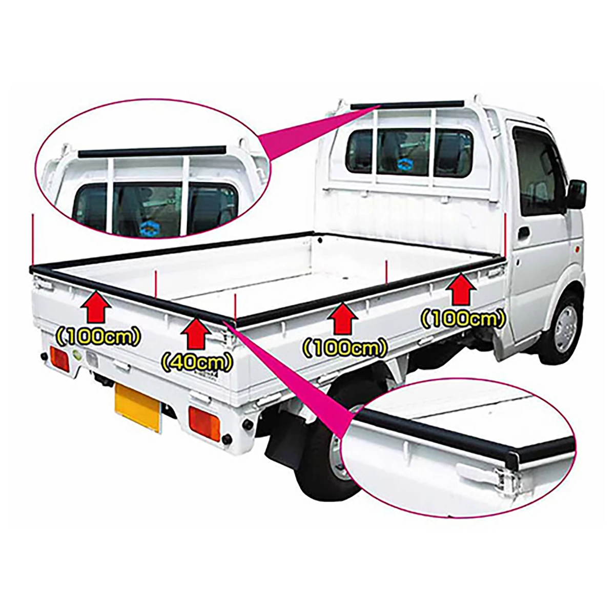 荷台プロテクター 軽トラック用 トリイ部付