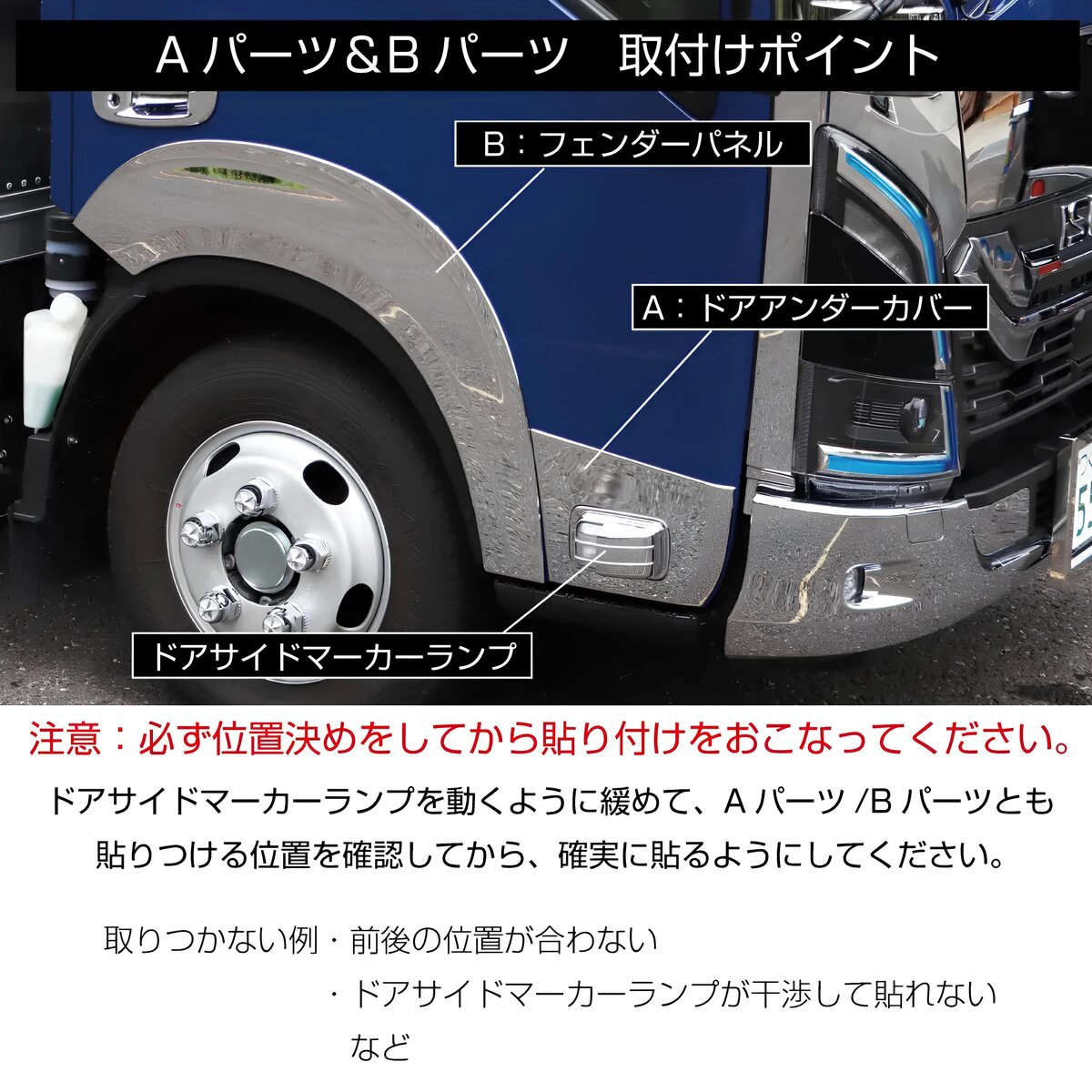 ドアフェンダーパネルセット 23エルフ ローキャブ車 左用