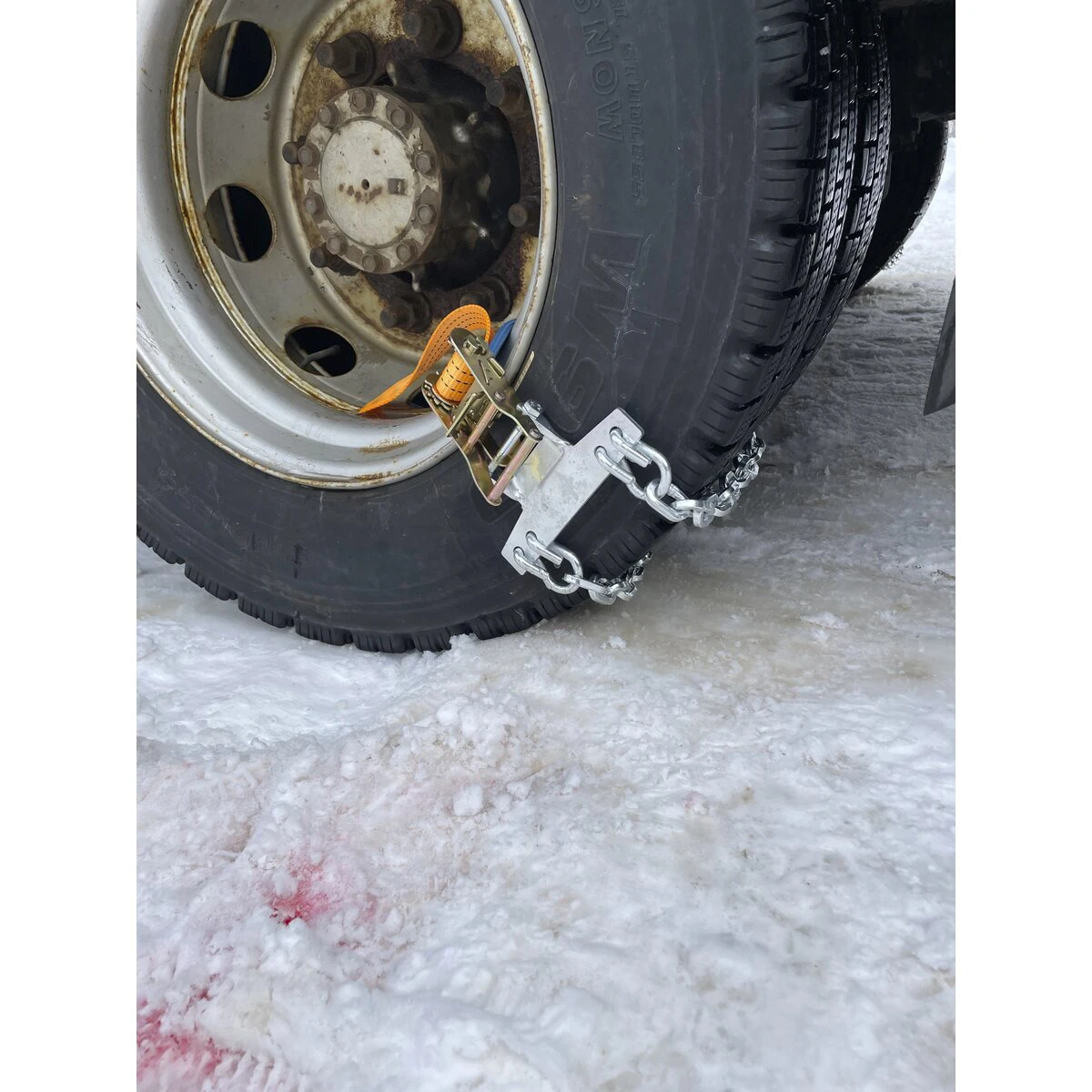 ラチェット式タイヤチェーン アルミ/スチールホイル兼用 中型トラック 大型トラック用 2本組