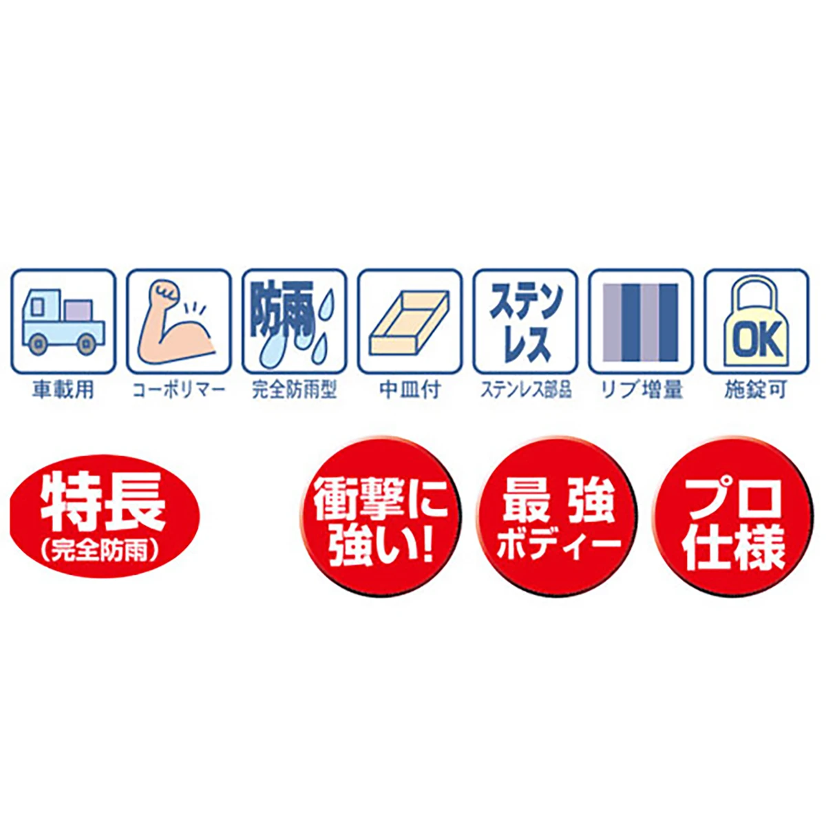 スーパーボックス グレート 樹脂製 ポリエチレン 軽トラック用