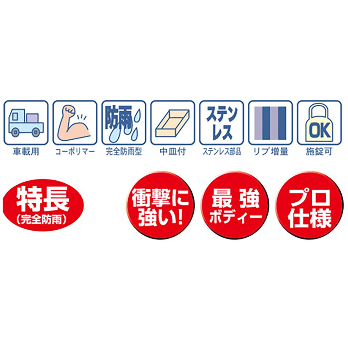 スーパーボックス グレート 樹脂製 ポリエチレン 軽トラック用