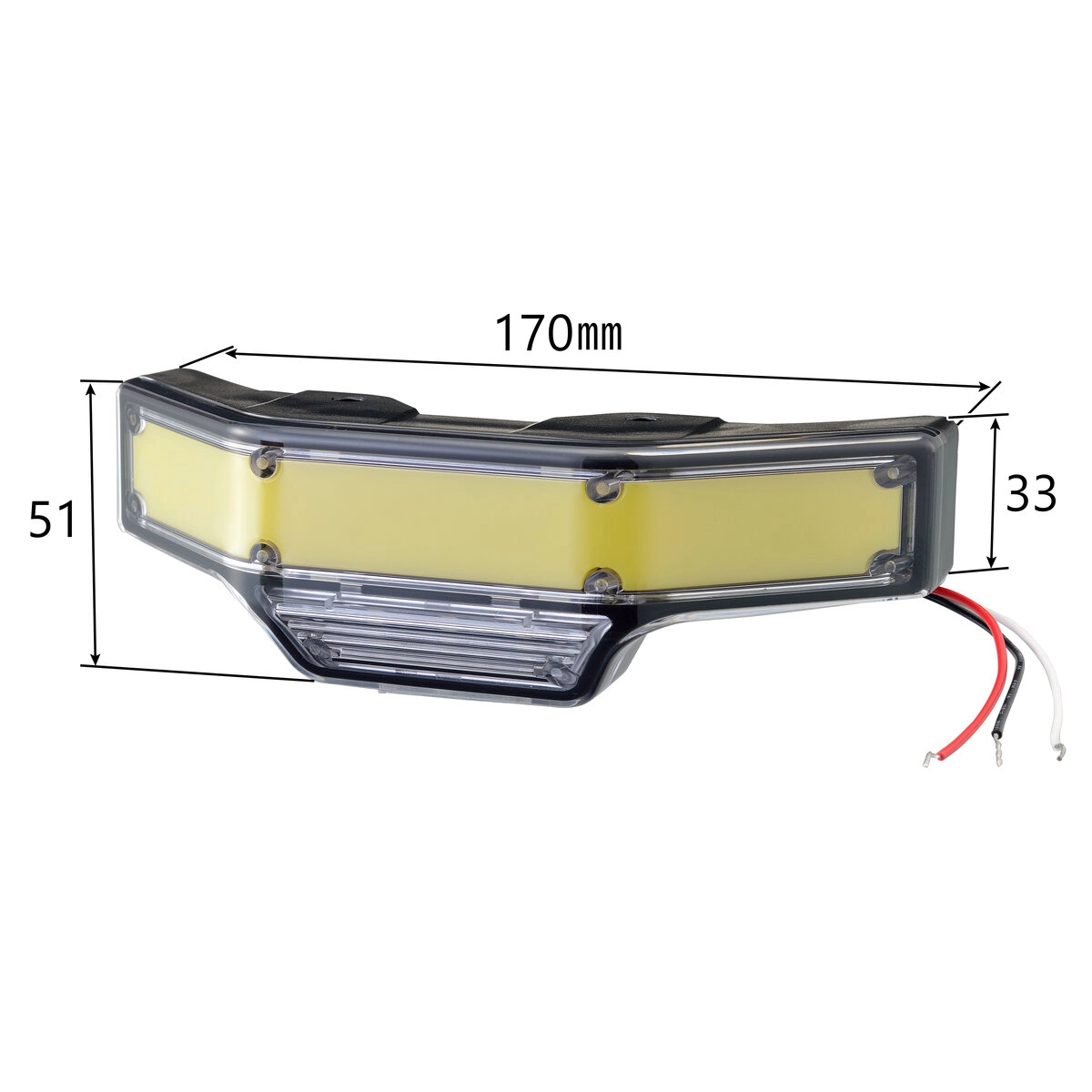 スクエアマーカーランプ DC11~30V レモンイエロー