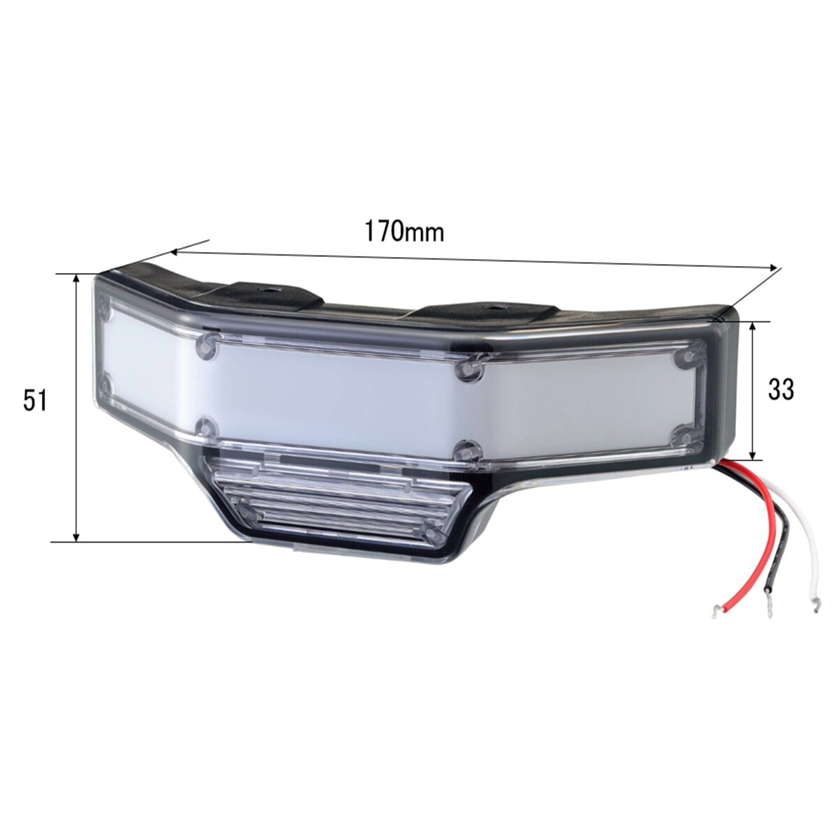 スクエアマーカーランプ DC11~30V ブルー