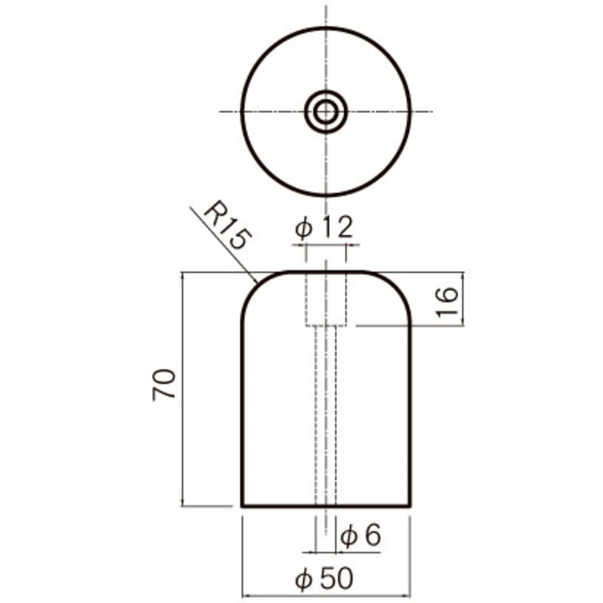 アオリ当りゴム φ50×70mm