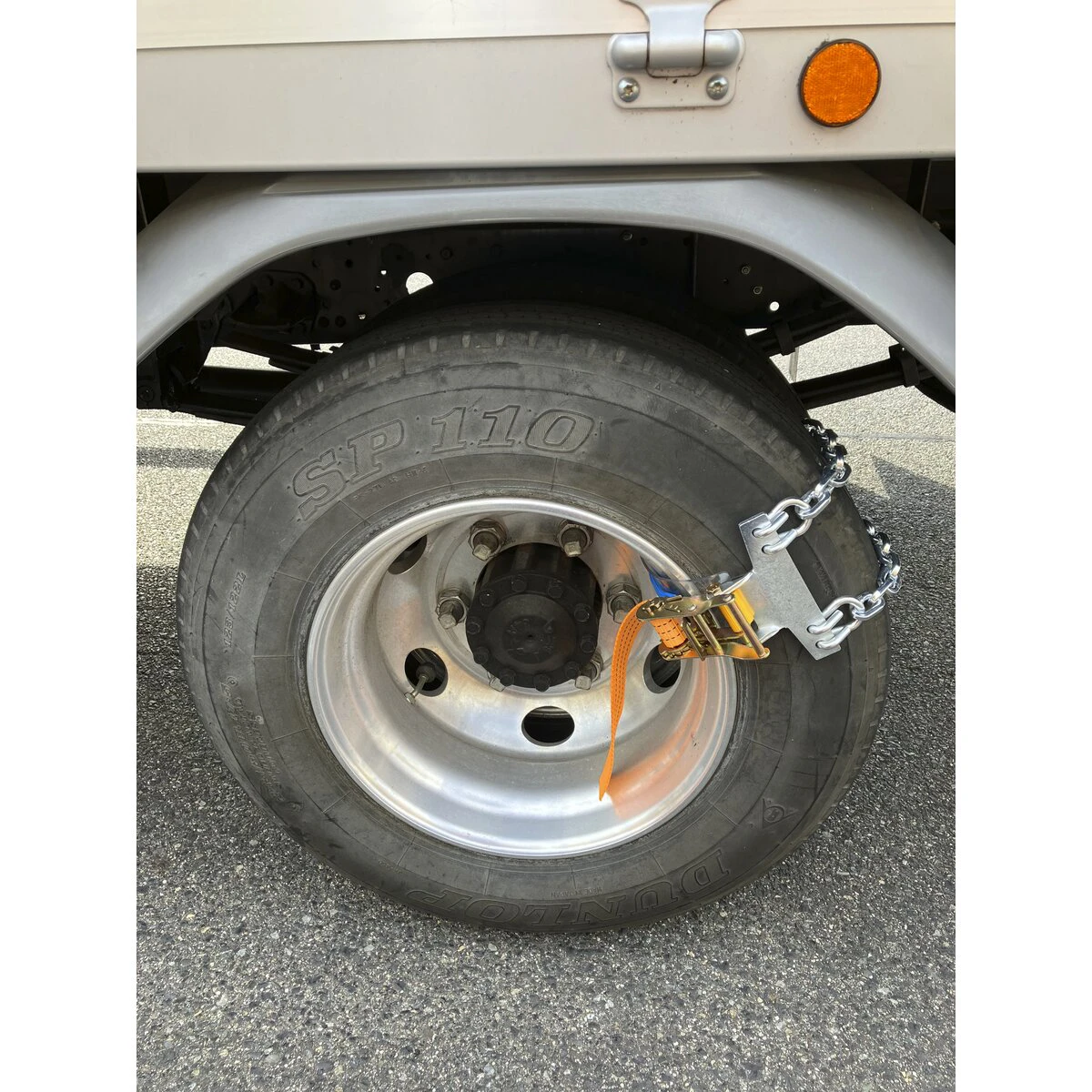 ラチェット式タイヤチェーン アルミ/スチールホイル兼用 中型トラック 大型トラック用 2本組