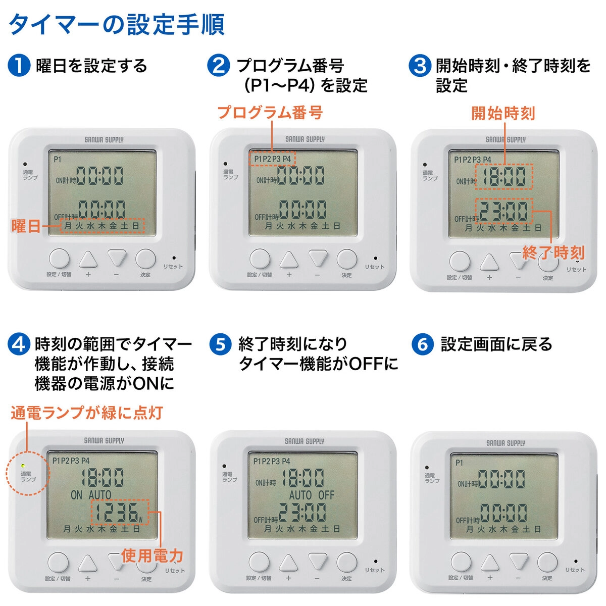 デジタル式タイマーコンセント