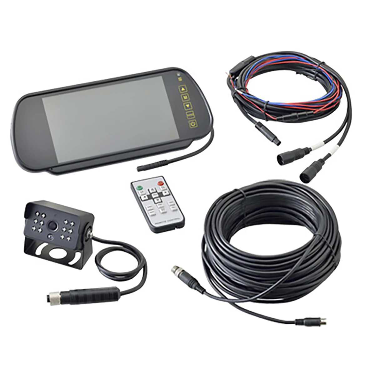 バックカメラ カラー ルームミラーモニタータイプ DC12～24V 延長ケーブル10m付属