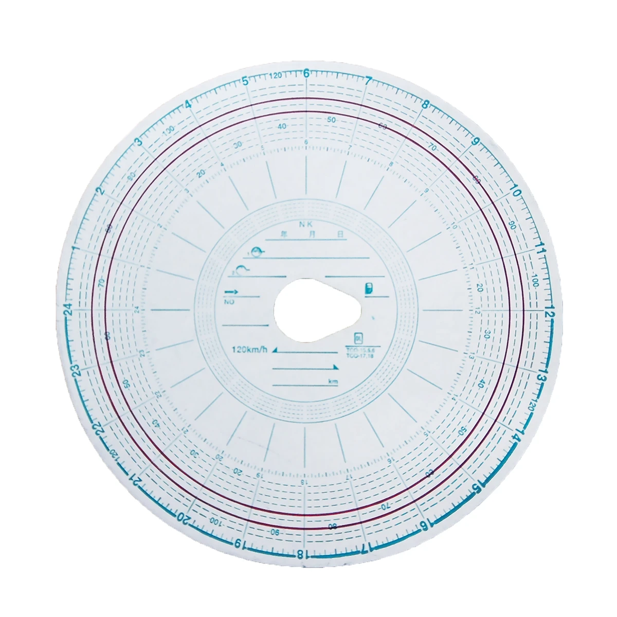 タコグラフチャート紙 回転記録なし 24時間用 120km/h 100枚入
