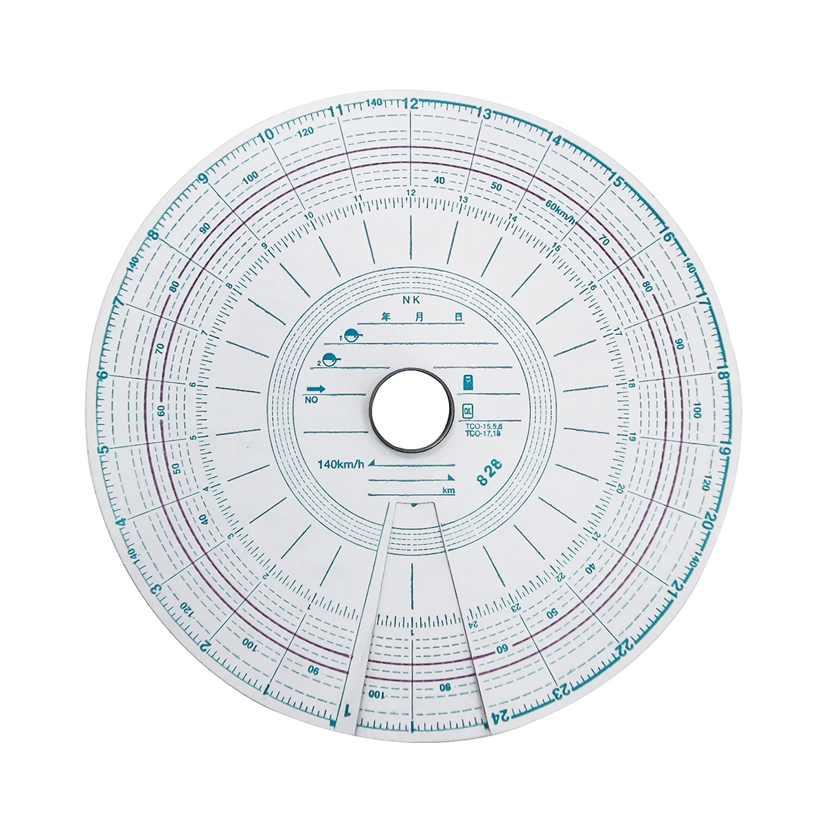 タコグラフチャート紙 回転記録なし 3日間 140km/h 10組入
