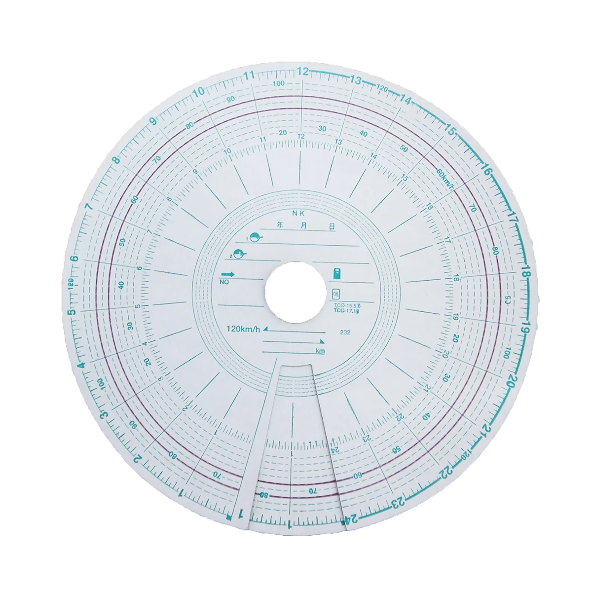タコグラフチャート紙 回転記録なし 7日間 120km/h 10組入