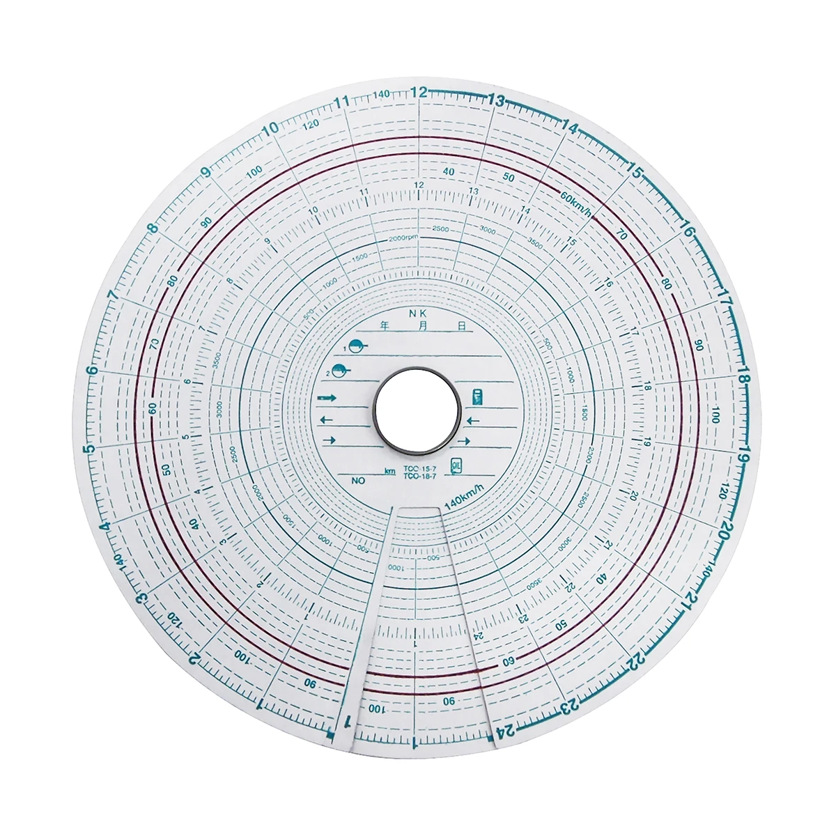 タコグラフチャート紙 回転記録有り 3日間用 140km/h 10組入