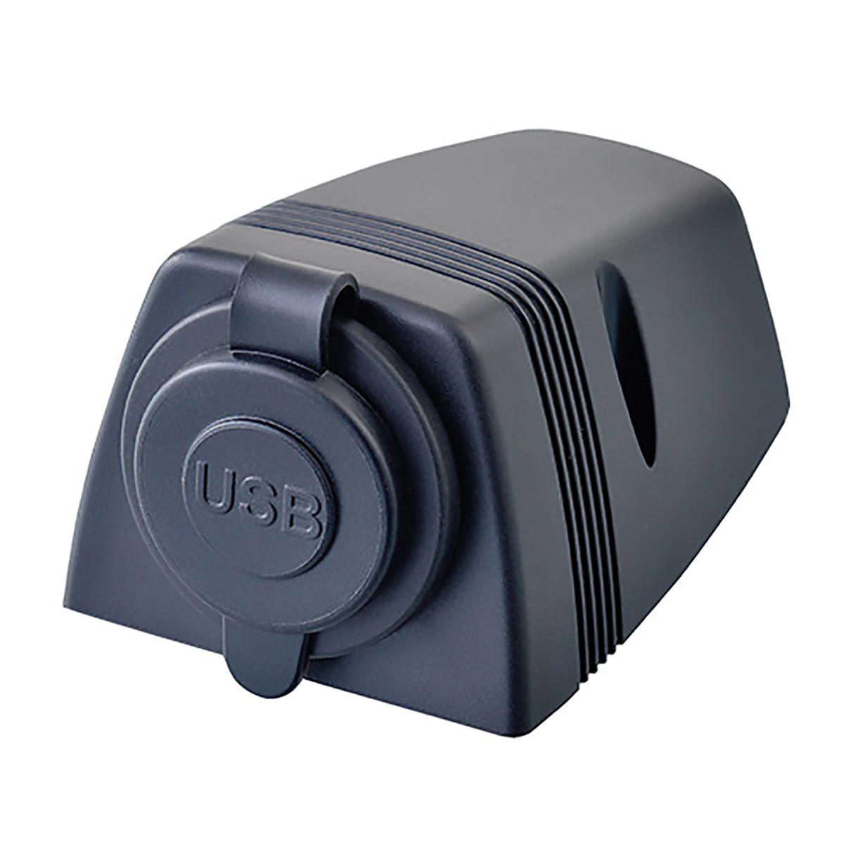 シングルUSBソケット カバー付 DC12/24V