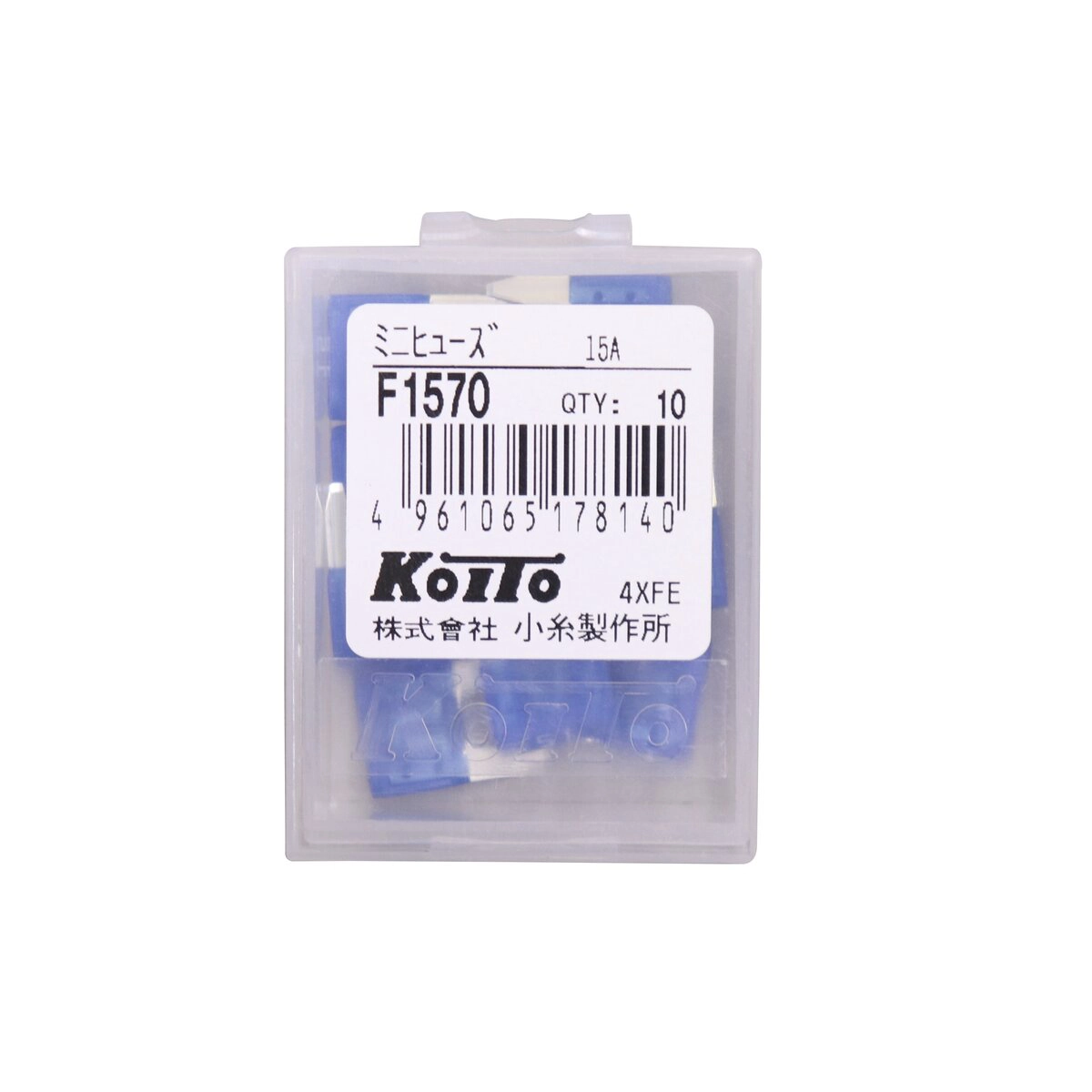 ミニヒューズ 15A 10個入 F-1570