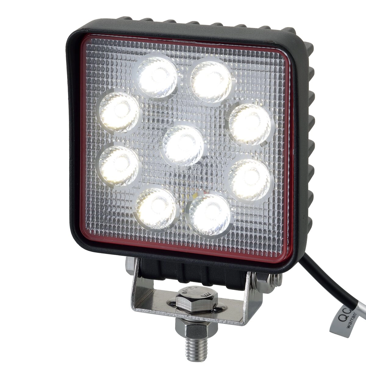 LEDワークランプ 2色切替タイプ 白色/電球色 9LED DC12~24V 防水