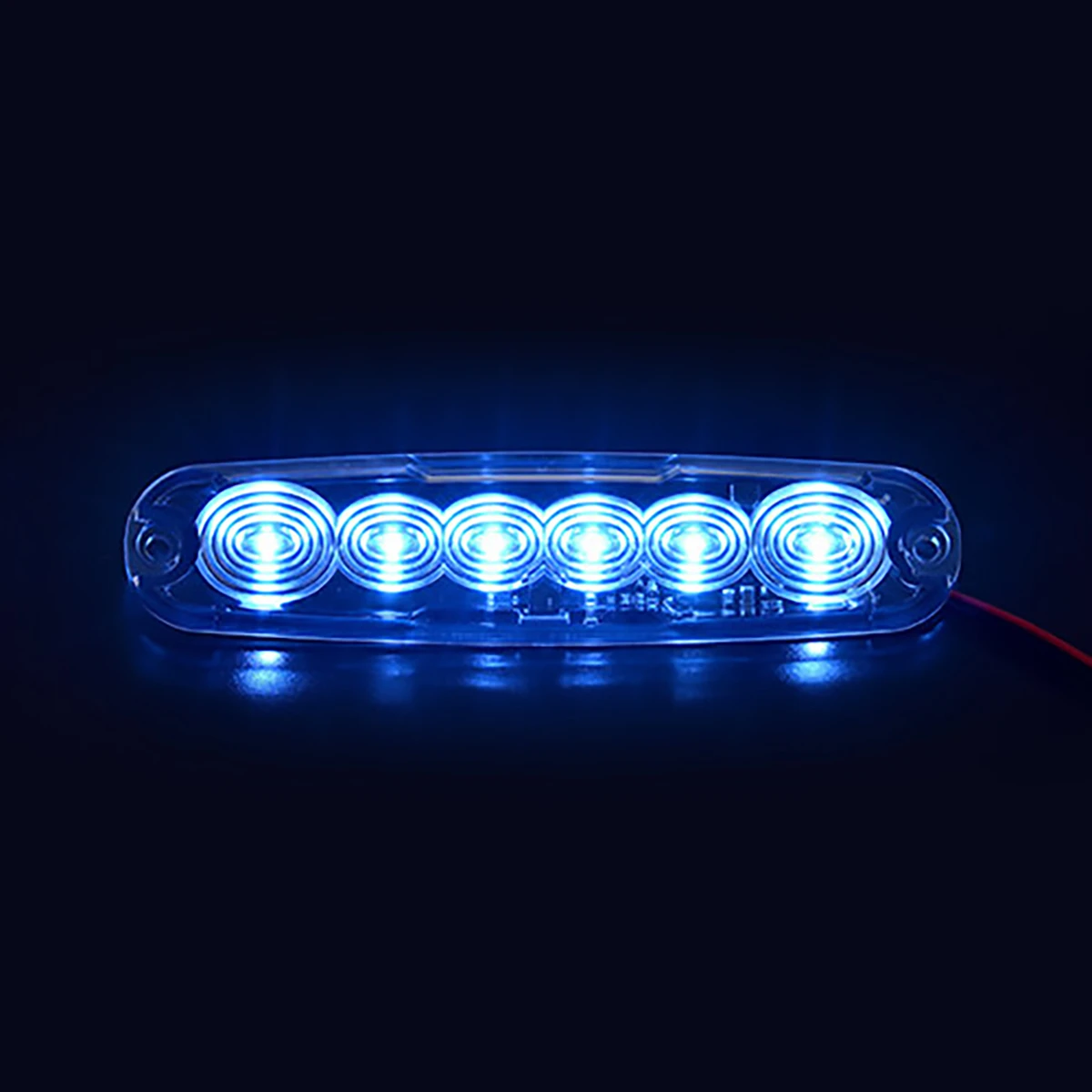 フラットマーカーランプ ブルー DC12~24V 防水