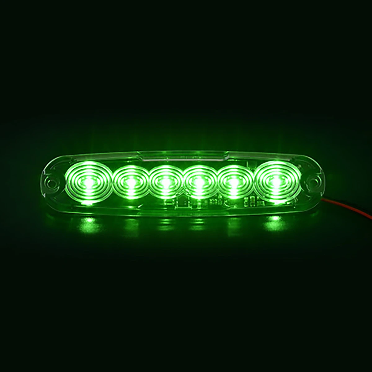 フラットマーカーランプ グリーン DC12~24V 防水