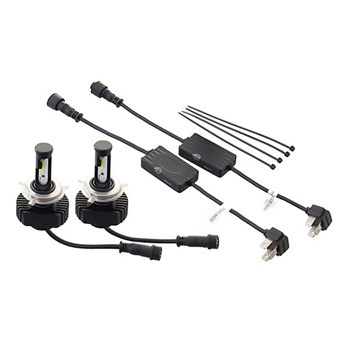 LEDヘッドライトバルブ DC10～60V H4 60W 6000K 2ヶ入