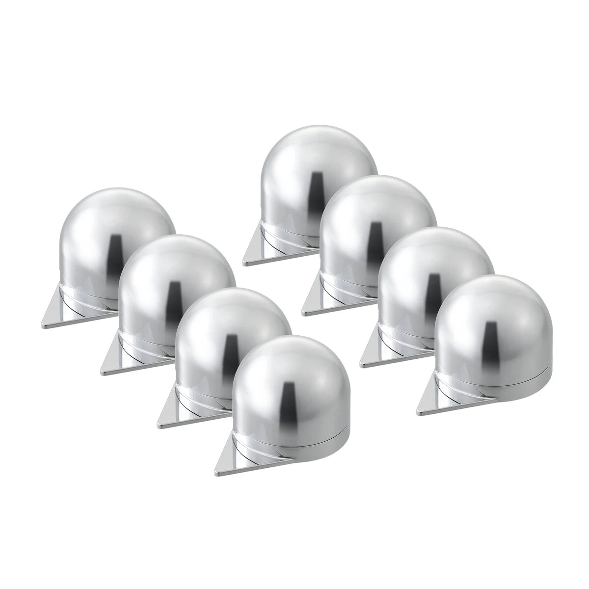 ゆるみチェック ナットキャップ クロームメッキ仕上げ 新ISO規格対応 33mm インジケーター 大型低床車用 8ヶ入