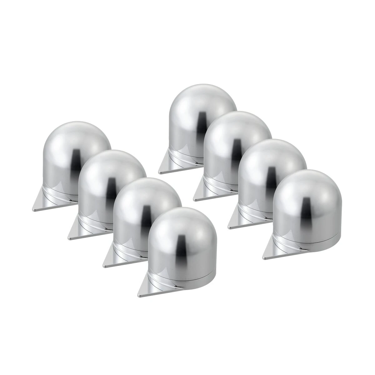 ゆるみチェック ナットキャップ クロームメッキ仕上げ 新ISO規格対応 33mm 全高53.5mm インジケーター 大型低床車用 8ヶ入