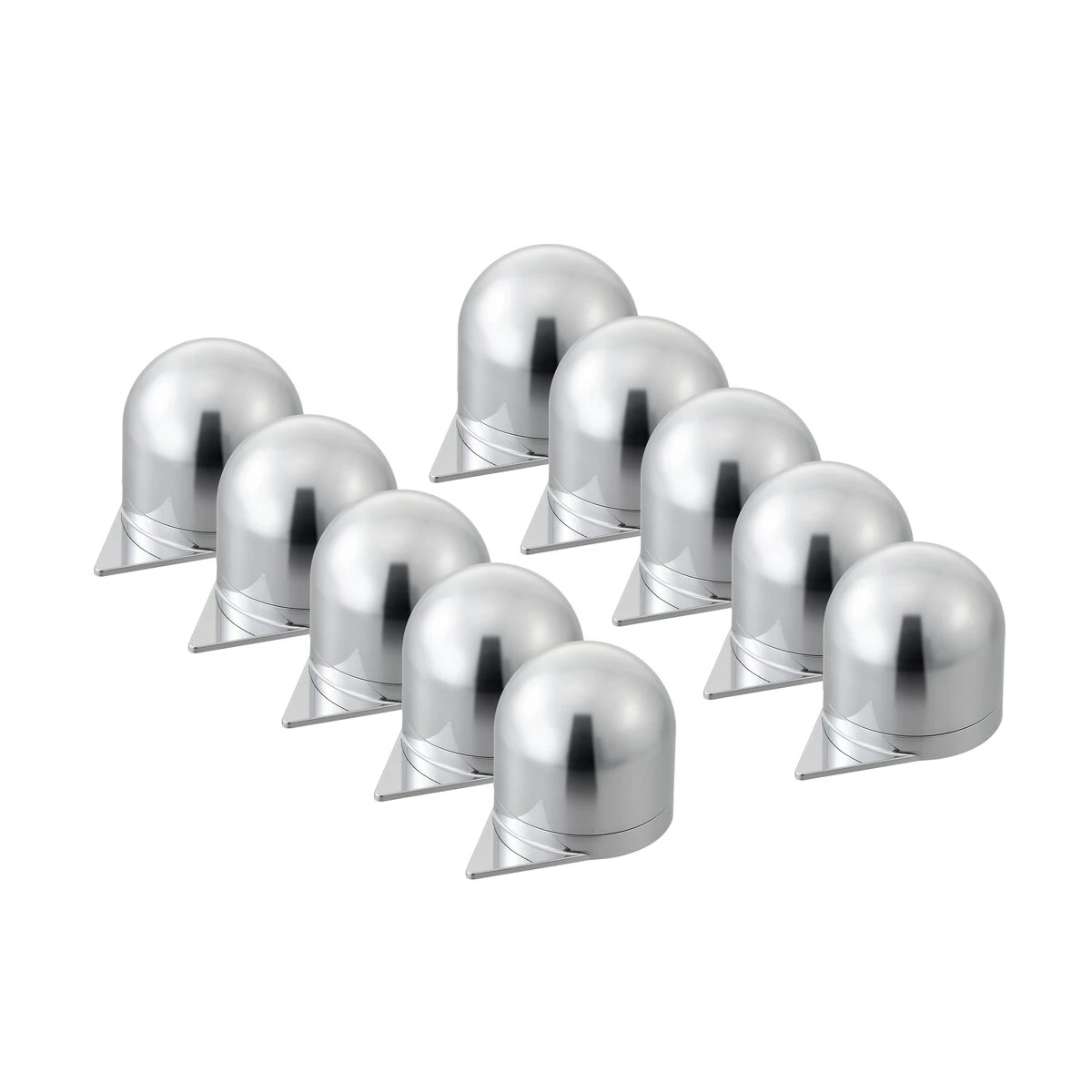 ゆるみチェック ナットキャップ クロームメッキ仕上げ 新ISO規格対応 33mm 全高53.5mm インジケーター 大型車用 10ヶ入