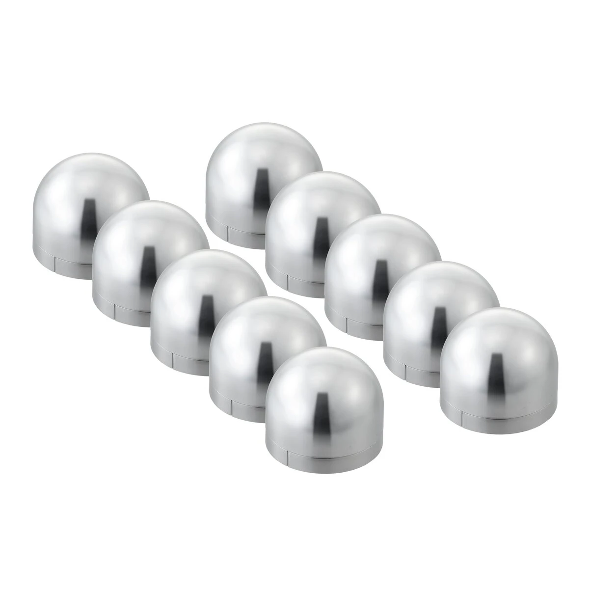 ゆるみチェック ナットキャップ クロームメッキ仕上げ 新ISO規格対応 33mm スペーサー 大型車用 10ヶ入