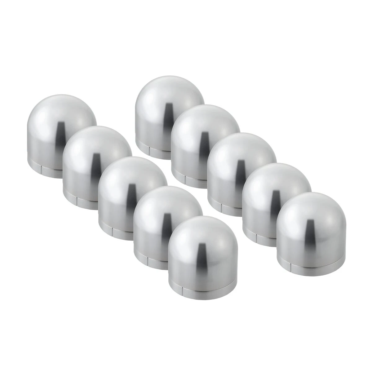 ゆるみチェック ナットキャップ クロームメッキ仕上げ 新ISO規格対応 33mm 全高53.5mm スペーサー 大型車用 10ヶ入