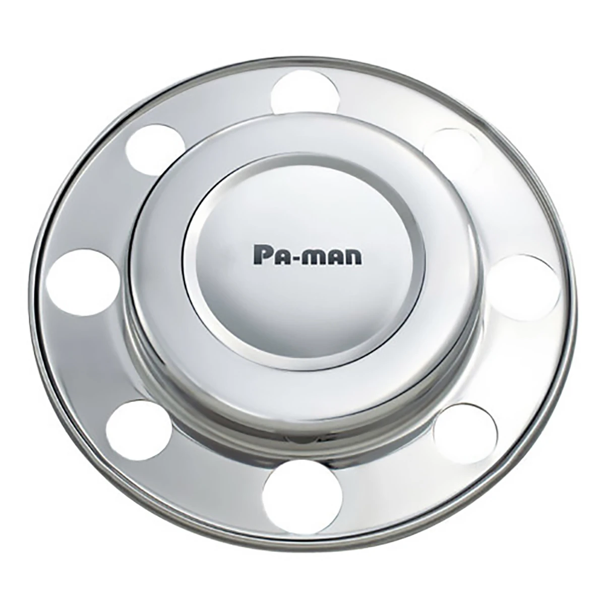 センターカバー ステンレス＋メッキ仕上げ 1枚 大型 フロント 8穴 19.5 22.5インチ用