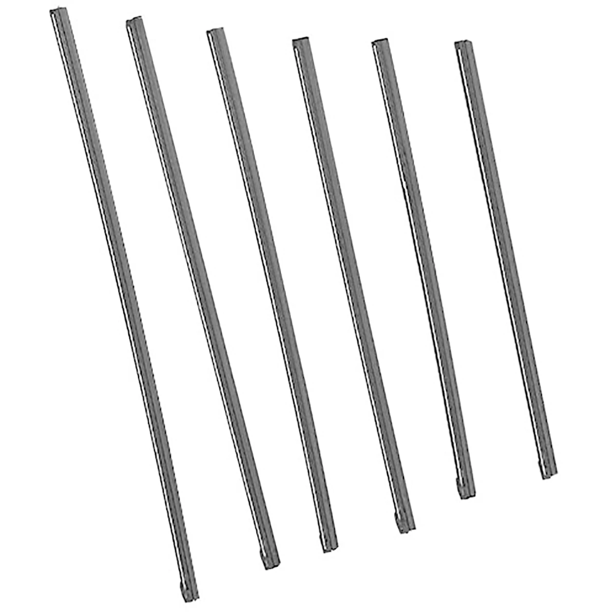 替ゴム ワイパーブレード用 グラファイトコーティング スチールプレート付 巾6mm 長さ350mm 10本1セット