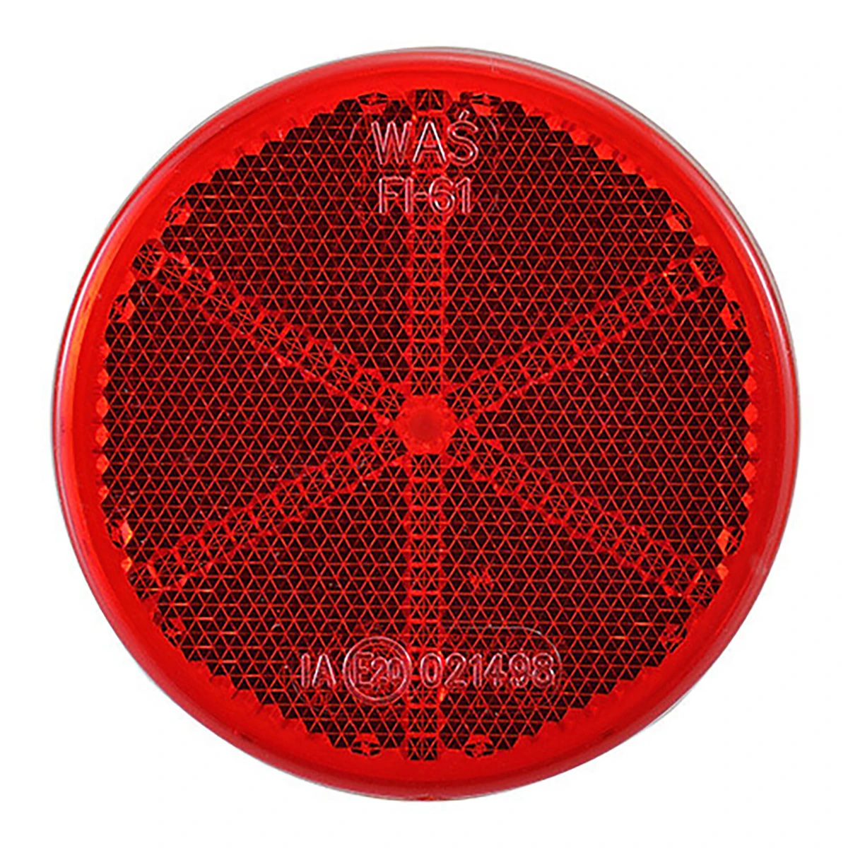 丸型反射鏡 貼り付けタイプ 赤 厚み6mm 1ヶ売