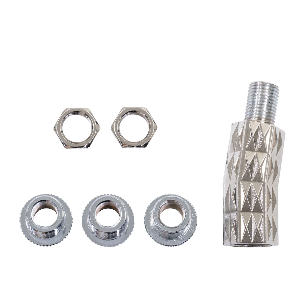 ダイヤカットエクステンション ネジ山12×ピッチ1.25 高さ45mm ちょい曲げタイプ