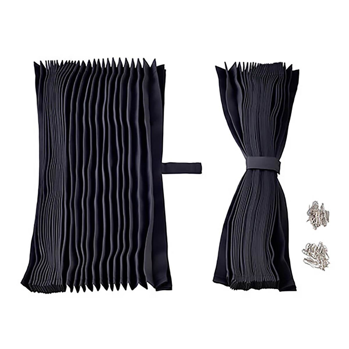 仮眠カーテン アコーディオン 2枚組 巾2,400mm