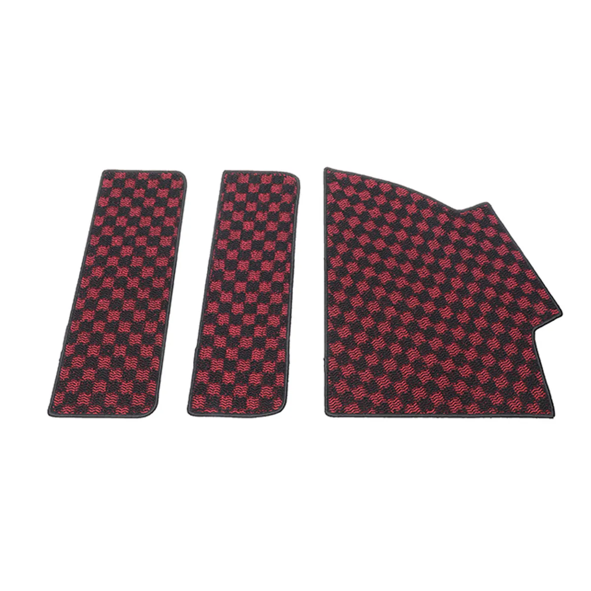 階段用マット 3点セット 大型バス用 裏ゴムスパイク加工 赤・黒
