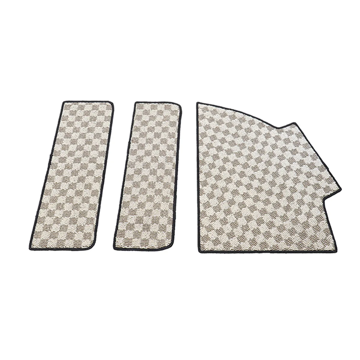 階段用マット 3点セット 大型バス用 裏ゴムスパイク加工 ベージュ