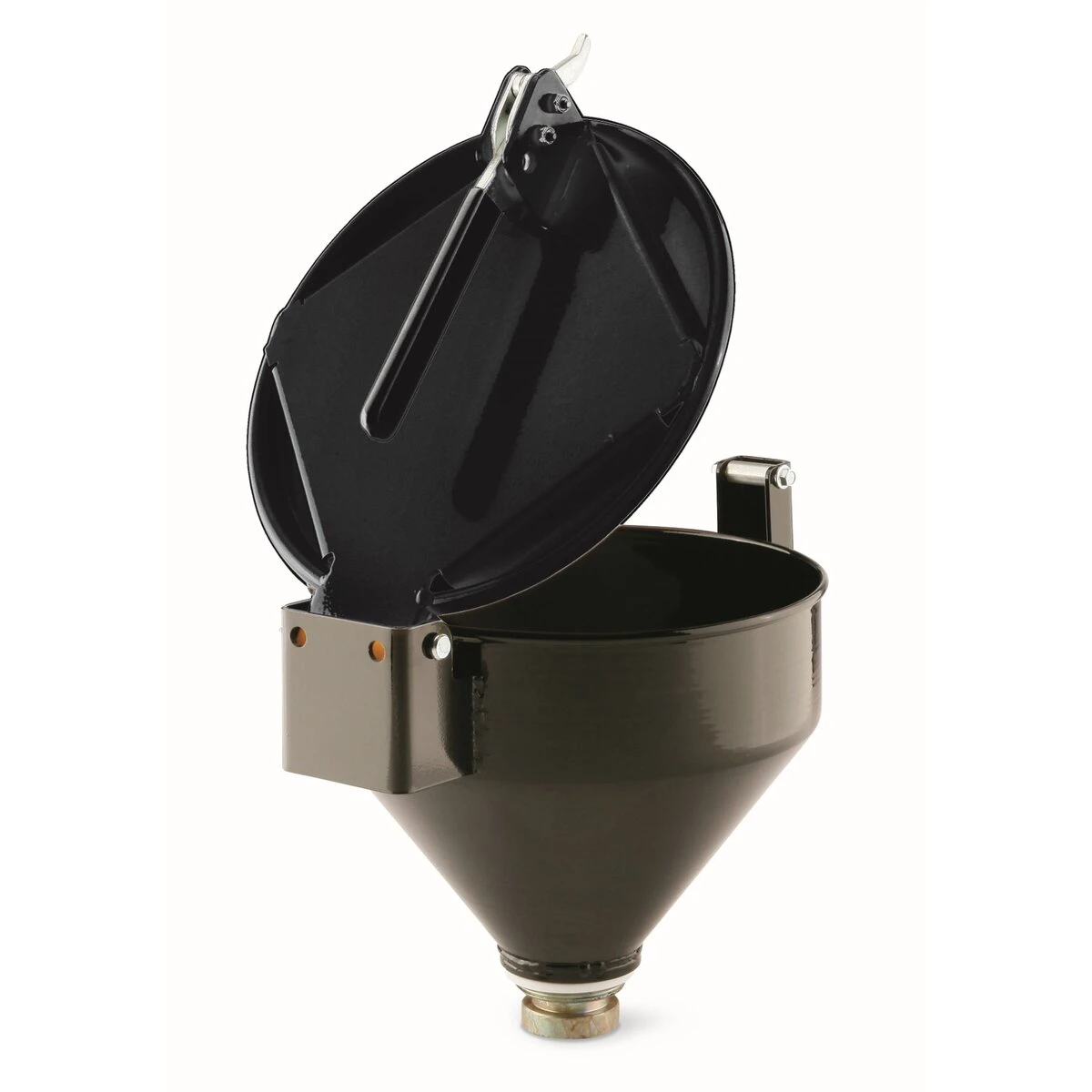 ふた付スチールドラム缶ファンネル ピグ 黒