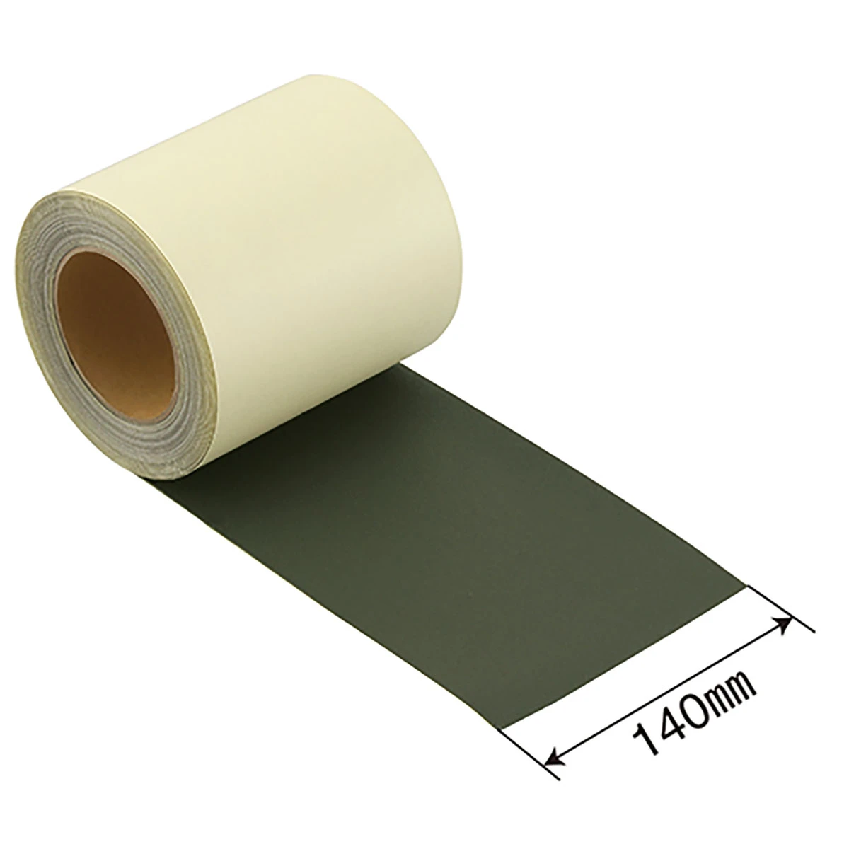 修理テープ ホロ用 裏面のり付 カーキ 巾140mm×10m巻き